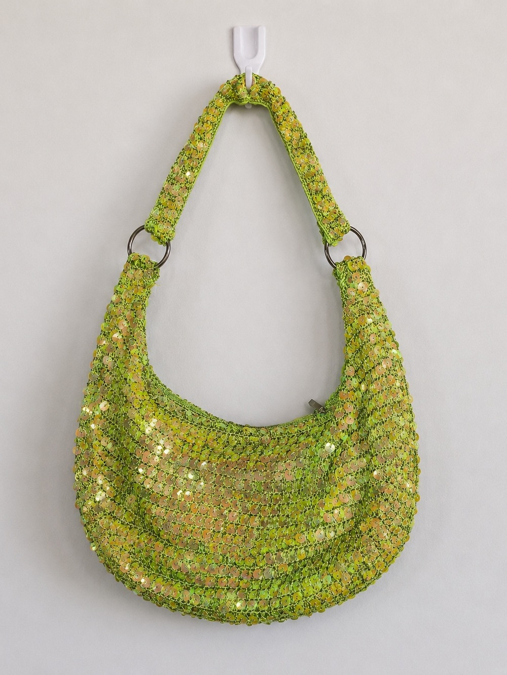 Y2K Sequin and Beaded Shoulder Bag